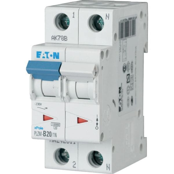EATON - Leitungsschutzschalter, 20 A, 1p+N, Charakteristik: C