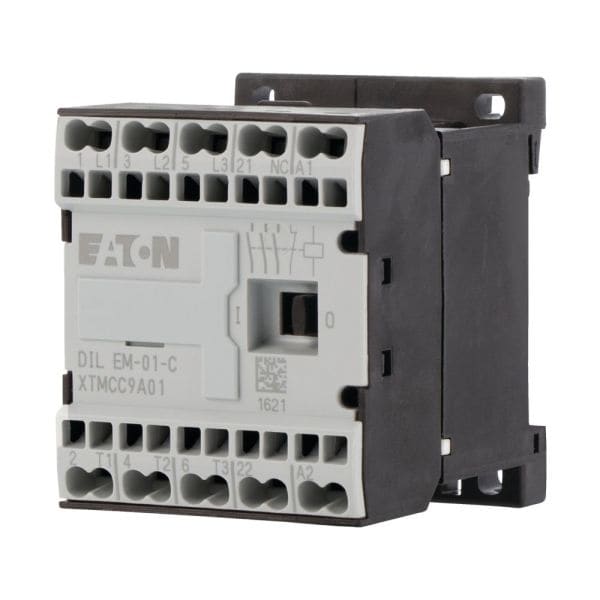 EATON - Leistungsschütz, 24 V 50 Hz, 3-polig, 380 V 400 V, 4 kW, Kontaktbestückung Ö = Öffner= 1 Ö, Federzugklemmen, Wechselstrombetätigung