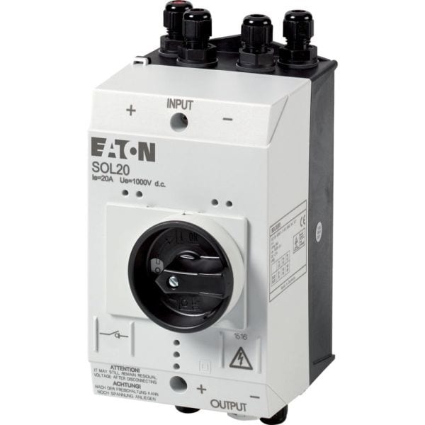 EATON - DC-Lasttrennschalter 20A, 2 Strings M12