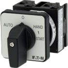 EATON - Umschalter, T0, 20 A, Einbau, 2 Baueinheit(en), Kontakte: 4, mit Tast-Funktion START, 45 °, tastend/rastend, AUTO-0-HAND<START, Abwicklungs 