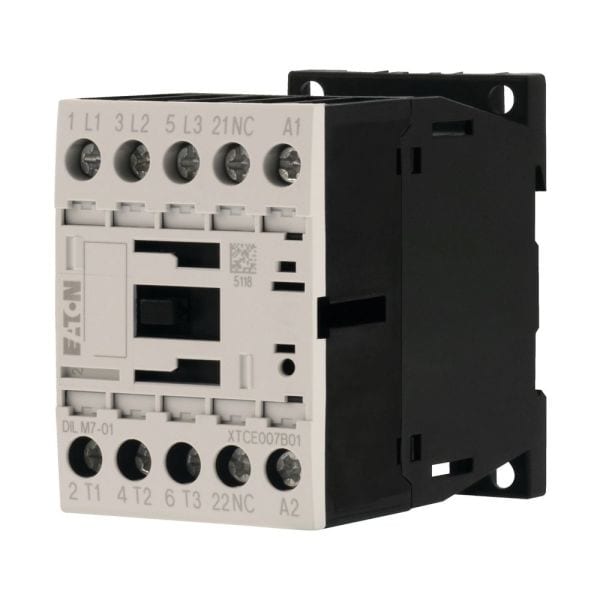 EATON - Leistungsschütz, 3-polig, 380 V 400 V 3 kW, 1 Ö, 230 V 50 Hz, 240 V 60 Hz, Wechselstrombetätigung, Schraubklemmen