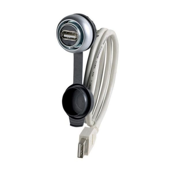EATON - Einbaubuchse, 1,5 m, konfektionierte Leitung mit fest angeschlossenem Stecker USB 3.0, Typ A, Frontring Titan