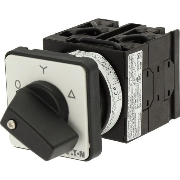 EATON - Stern-Dreieck-Schalter, T0, 20 A, Einbau, 4 Baueinheit(en), Kontakte: 8, 60 °, rastend, mit 0-Stellung, 0-Y-D, Abwicklungs Nr. 8410