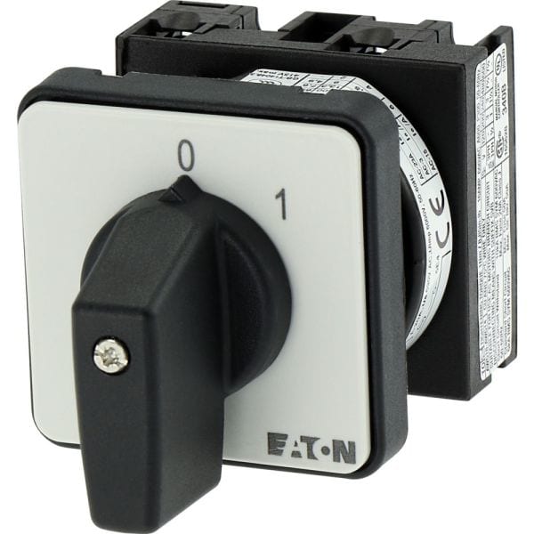 EATON - EIN-AUS-Schalter, T0, 20 A, Einbau, 1 Baueinheit(en), Kontakte: 2, 45 °, rastend, mit 0-Stellung, 0-1, Abwicklungs Nr. 15402