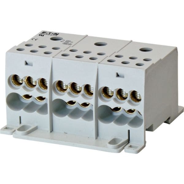 EATON - Klemmenblock, 3-polig, 175A, 1 Eingangs-, 6 Abgangsklemmen