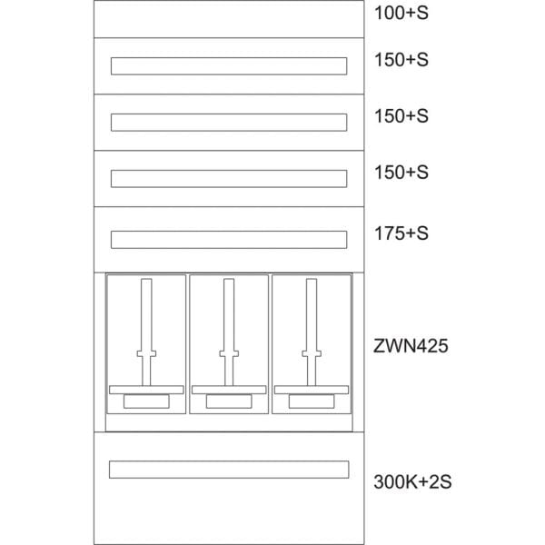 EATON - Zaehlerverteiler AP,VZ,3ZP,4NR,KELAG,B800xH1560x262,5mm