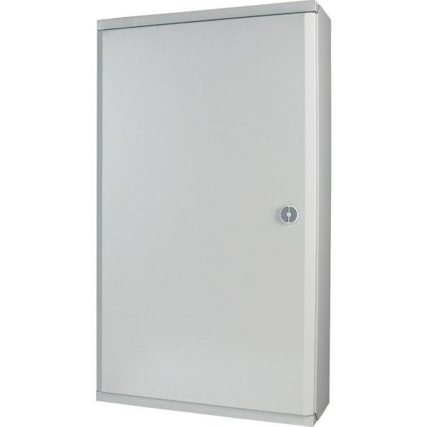 EATON - Aufputz-Installationsverteiler mit Drehriegelverschluss inkl. DIN-Schienen, Frontplatte mit 45mm-Ausschnitt, B600mm H1260mm weiß