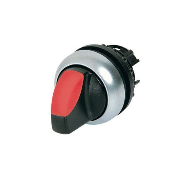 EATON - Leuchtwahltaste, RMQ-Titan, mit Knebelgriff, rastend, 2 Stellungen, rot, Frontring Titan