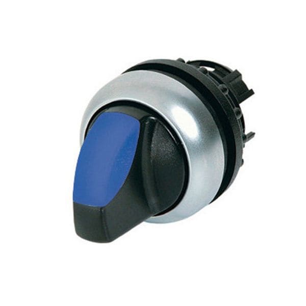 EATON - Leuchtwahltaste, RMQ-Titan, mit Knebelgriff, rastend, 2 Stellungen, blau, Frontring Titan