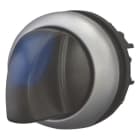 EATON - Leuchtwahltaste, RMQ-Titan, mit Knebelgriff, tastend, 3 Stellungen, blau, Frontring Titan