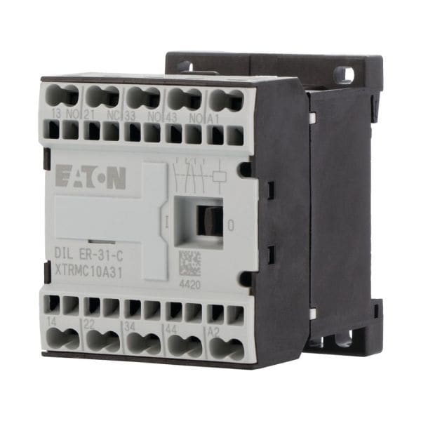 EATON - Hilfsschütz, 24 V DC, S = Normal offen: 3 S, Ö = Normal geschlossen: 1 Ö, Federzugklemmen, Gleichstrombetätigung