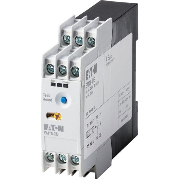 EATON - Thermistor-Maschinenschutzrelais, 1 Schließer + 1 Öffner, 24 - 240 V 50 - 400 Hz, 24 - 240 V DC, mit Wiedereinschaltsperre, Multifunktion