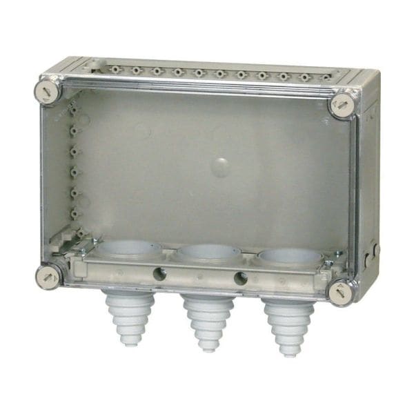 EATON - Verteilergehäuse, +Kabelschellen und Kabelstutzen, HxBxT=250x375x150mm