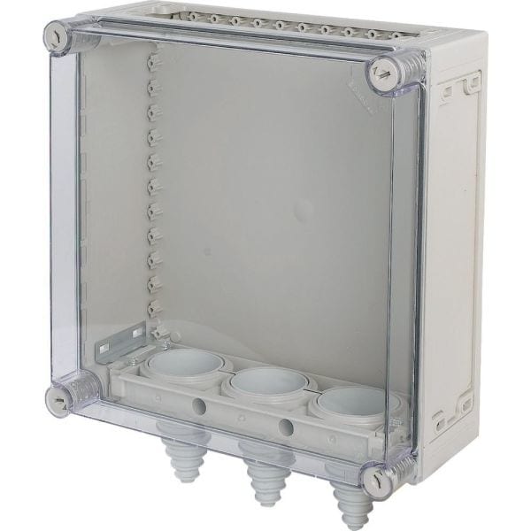 EATON - Verteilergehäuse, +Kabelschellen und Kabelstutzen, HxBxT=375x375x175mm