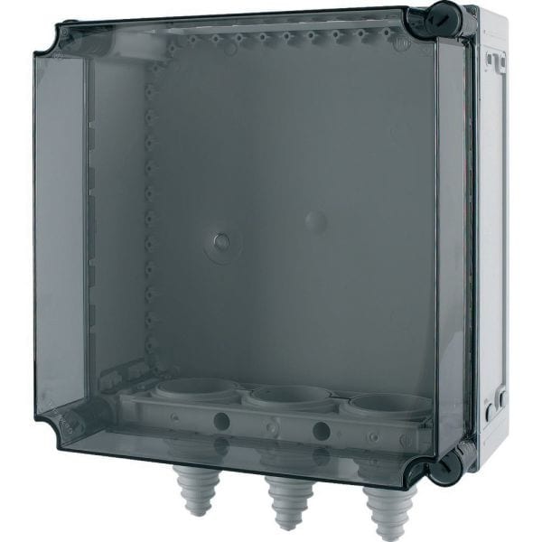 EATON - Verteilergehäuse, +Kabelschellen und Kabelstutzen, HxBxT=375x375x225mm