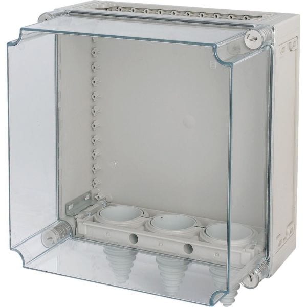 EATON - Verteilergehäuse, +Kabelschellen und Kabelstutzen, HxBxT=375x375x275mm