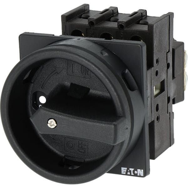 EATON - Hauptschalter, P1, 32 A, Einbau, 3-polig, HALT-Funktion, mit schwarzem Drehgriff und Sperrkranz, abschließbar in 0-Stellung