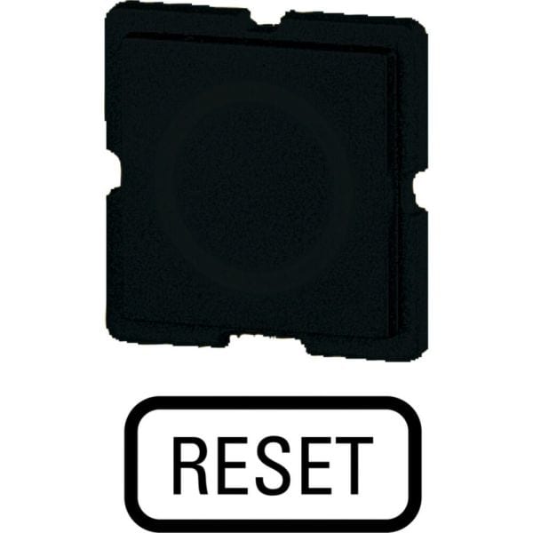 EATON - Tastenplatte für Drucktasten, Beschriftung: RESET, 25 x 25