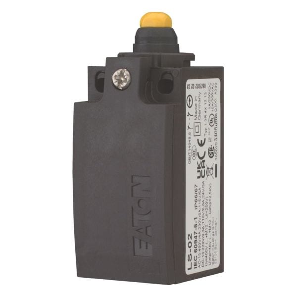 EATON - Positionsschalter, Kuppenstößel, Basisgerät, erweiterbar, 2 Ö, Cage-Clamp, schwarz, Kunststoff, -25 - +70 °C