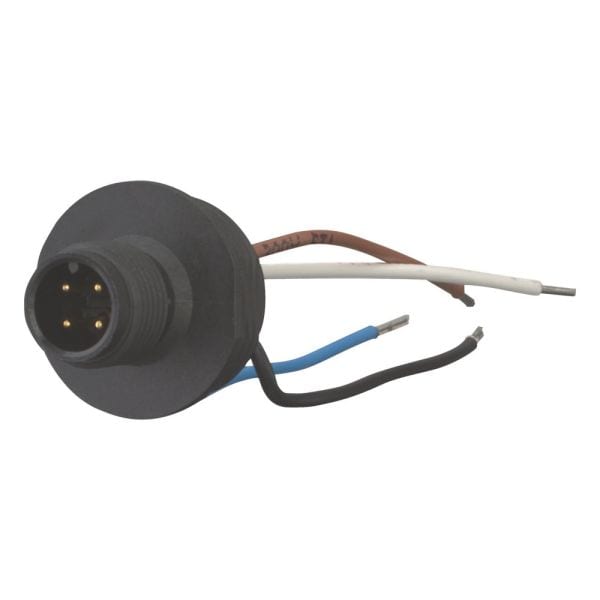 EATON - Einbaustecker M12, A-kodiert, +Durchführung, M20, IP66, 250V, 4A
