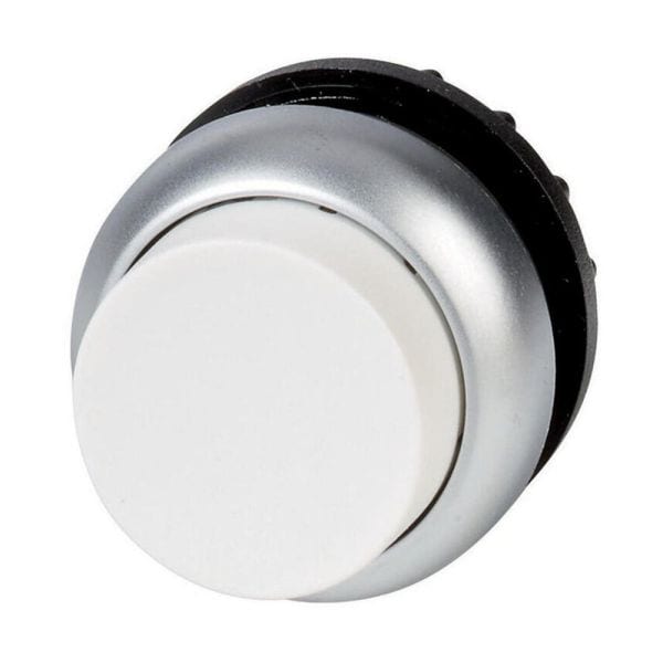 EATON - Drucktaste, RMQ-Titan, hoch, tastend, weiß, unbeschriftet, Frontring Titan