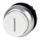 EATON - Drucktaste, RMQ-Titan, hoch, rastend, weiß, beschriftet, Frontring Titan