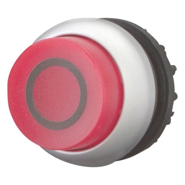 EATON - Leuchtdrucktaste, RMQ-Titan, hoch, tastend, rot, beschriftet, Frontring Titan