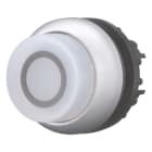 EATON - Leuchtdrucktaste, RMQ-Titan, hoch, rastend, weiß, beschriftet 0, Frontring Titan