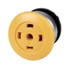 EATON - Pilzdrucktaste, RMQ-Titan, Pilz, rastend, Pilz gelb, ohne Tastenplatte, Frontring Titan