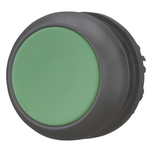 EATON - Drucktaste, RMQ-Titan, flach, tastend, grün, unbeschriftet, Frontring Schwarz