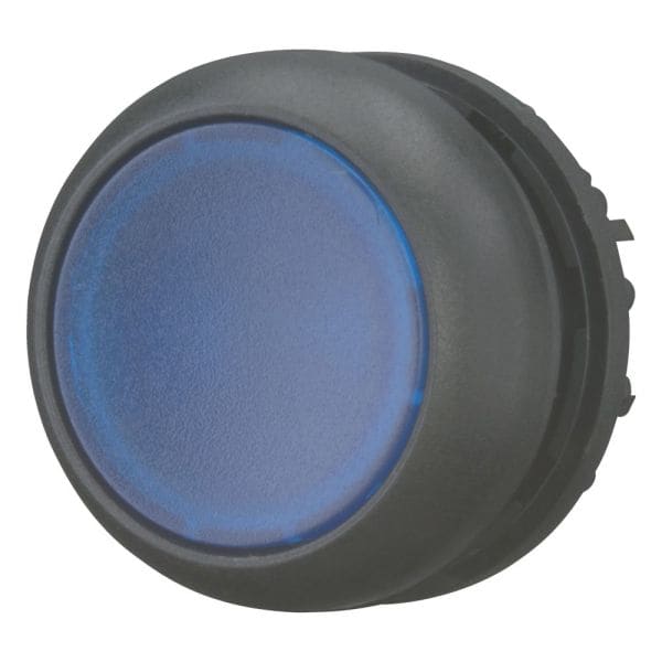 EATON - Leuchtdrucktaste, RMQ-Titan, flach, rastend, blau, unbeschriftet, Frontring Schwarz