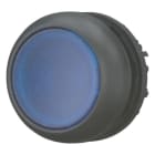 EATON - Leuchtdrucktaste, RMQ-Titan, flach, tastend, blau, unbeschriftet, Frontring Schwarz