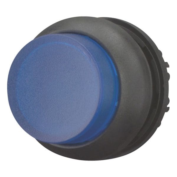 EATON - Leuchtdrucktaste, RMQ-Titan, hoch, tastend, blau, unbeschriftet, Frontring Schwarz