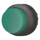 EATON - Leuchtdrucktaste, RMQ-Titan, hoch, tastend, grün, unbeschriftet, Frontring Schwarz