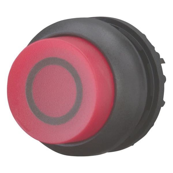 EATON - Leuchtdrucktaste, RMQ-Titan, hoch, rastend, rot, beschriftet, Frontring Schwarz