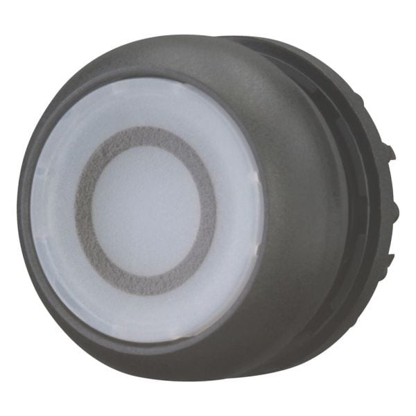 EATON - Leuchtdrucktaste, RMQ-Titan, flach, tastend, weiß, beschriftet 0, Frontring Schwarz