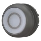 EATON - Leuchtdrucktaste, RMQ-Titan, flach, tastend, weiß, beschriftet 0, Frontring Schwarz