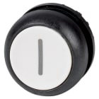EATON - Drucktaste, RMQ-Titan, flach, tastend, weiß, beschriftet, Frontring Schwarz
