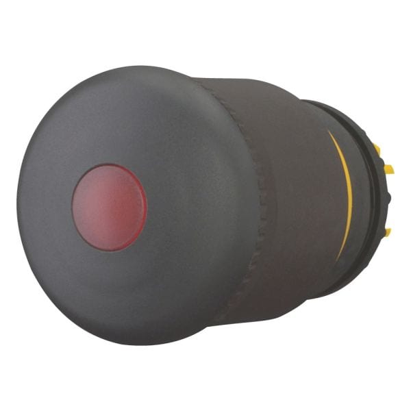 EATON - HALT-/STOPP-Taste, RMQ-Titan, Pilzform, 38 mm, beleuchtbar mit LED-Element, Zugentriegelung, schwarz, gelb, RAL 9005