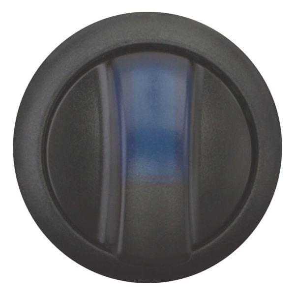 EATON - Leuchtwahltaste, RMQ-Titan, mit Knebelgriff, tastend, 3 Stellungen, blau, Frontring Schwarz