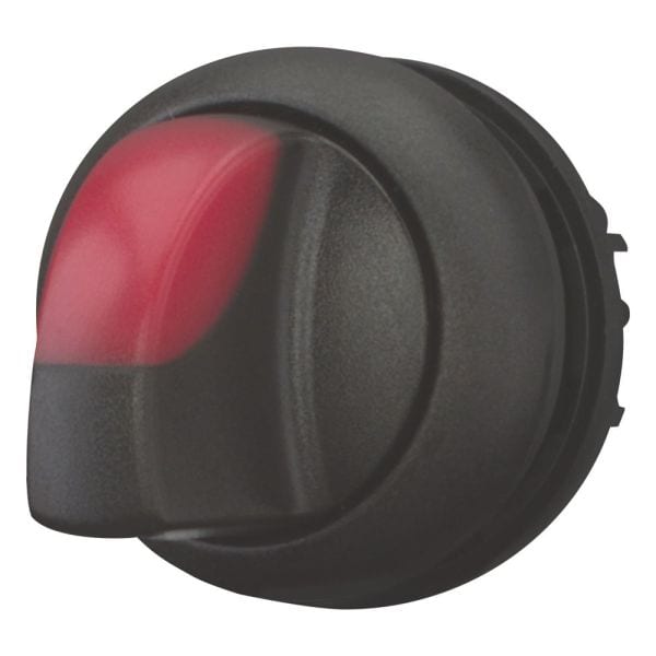 EATON - Leuchtwahltaste, RMQ-Titan, mit Knebelgriff, rastend, 3 Stellungen, rot, Frontring Schwarz