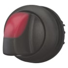 EATON - Leuchtwahltaste, RMQ-Titan, mit Knebelgriff, tastend, 3 Stellungen, rot, Frontring Schwarz