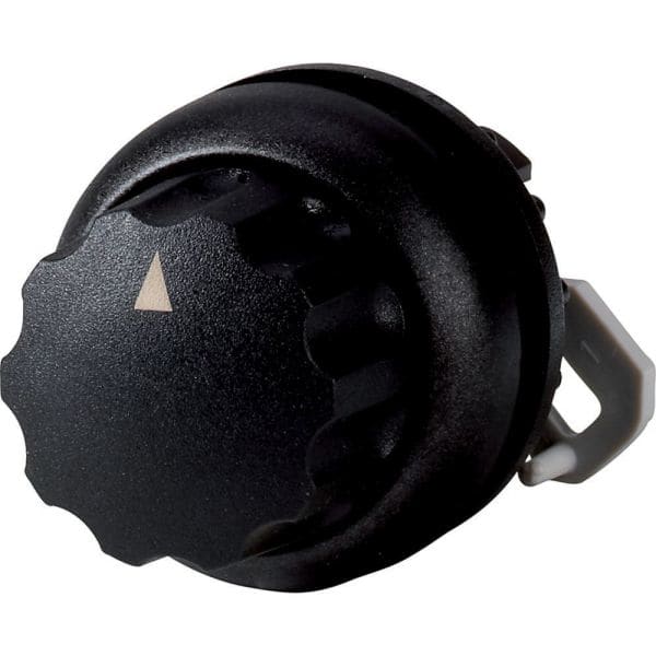EATON - Wahltaste, RMQ-Titan, mit Drehknopf, rastend, 4 Stellungen, beschriftet, Frontring Schwarz