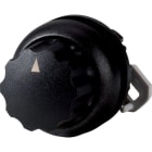 EATON - Wahltaste, RMQ-Titan, mit Drehknopf, rastend, 4 Stellungen, beschriftet, Frontring Schwarz