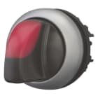 EATON - Leuchtwahltaste, RMQ-Titan, mit Knebelgriff, rastend, 3 Stellungen, rot, Frontring Titan