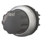EATON - Wahltaste, RMQ-Titan, mit Drehknopf, rastend, 2 Stellungen, beschriftet, Frontring Titan, AUTO HAND
