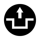 EATON - Tastenplatte, Pilz schwarz, Symbol entriegeln
