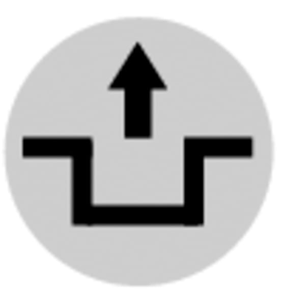 EATON - Tastenlinse, hoch weiß, Symbol entriegeln