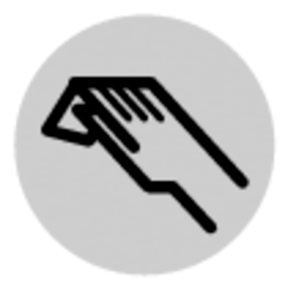 EATON - Tastenlinse, flach weiß, Symbol Handbetätigung