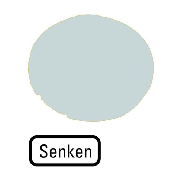EATON - Tastenlinse, flach weiß, SENKEN